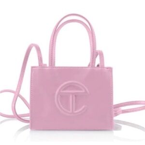 Telfar Pink Embossed Logo Tote Bag